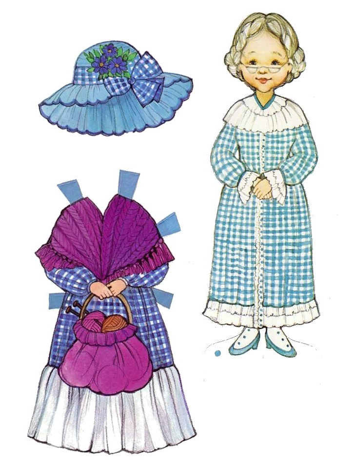 Бумажные куклы бабушка