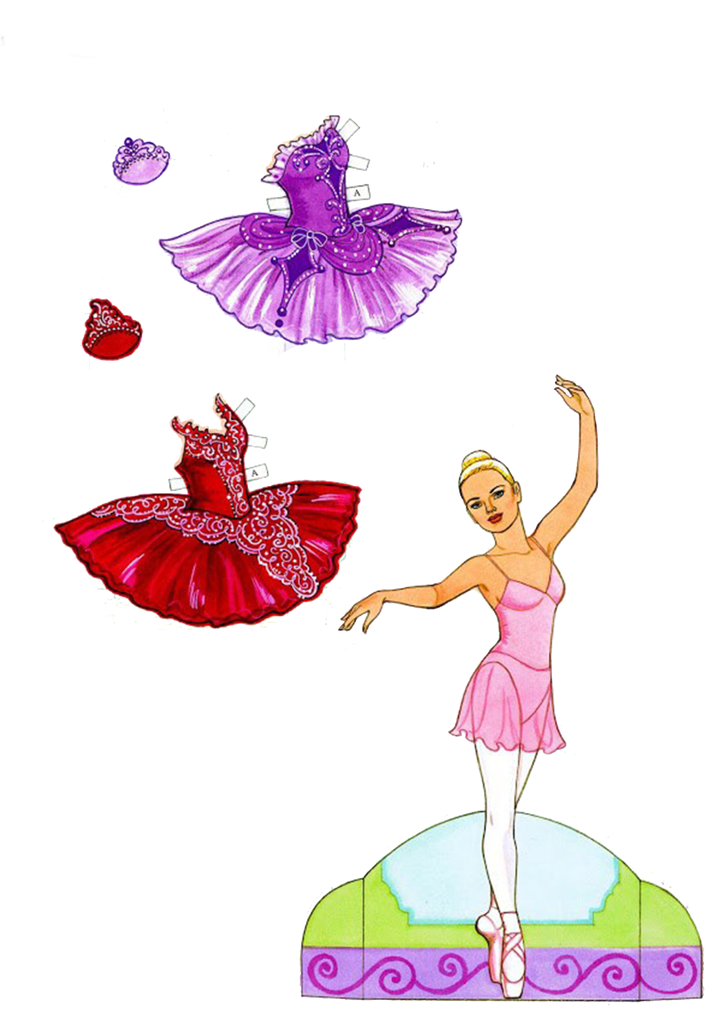 Бумажные куклы балерины 