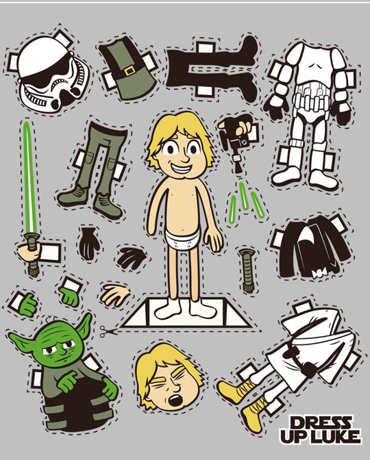 Бумажная кукла Люк Звездные войны