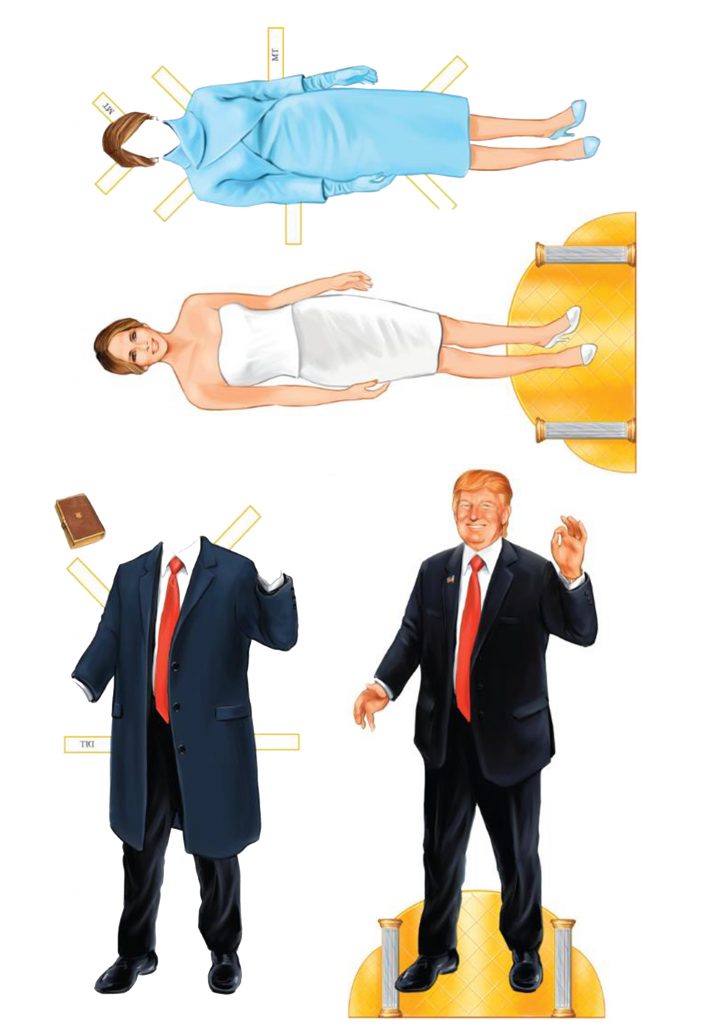 Бумажные куклы Трамп и Мелания Трамп