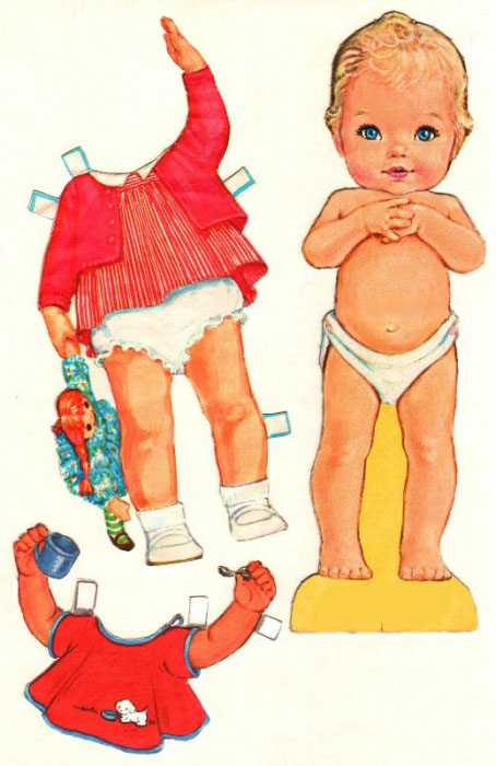 Бумажная кукла малыш