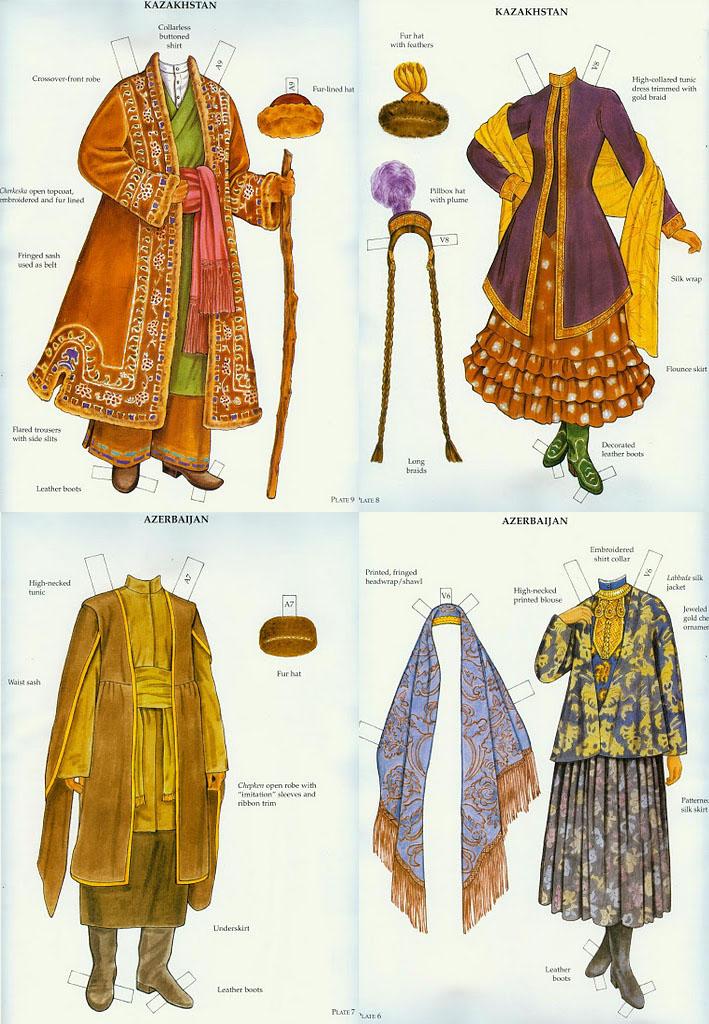 Бумажные куклы в национальных костюмах СССР